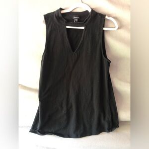 Torrid Black Sleeveless Tank Top with Cut Out Size 2